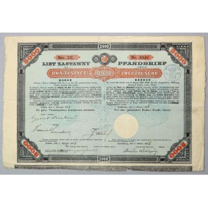 Lwów, TKZ, 4% List zastawny 2.000 kr 1895