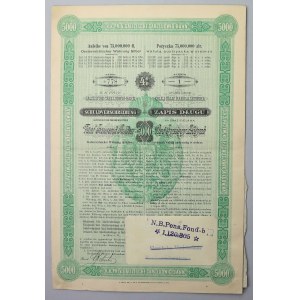 Ferrovia galiziana della Karl Ludwig, obbligazione (bond) per 5.000 zl 1890
