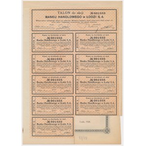 Bank Handlowy w Łodzi, Em.1-3, 100 zł 1928 - RZADKA