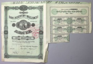 Bank Dyskontowy Warszawski, 100 zł 1926