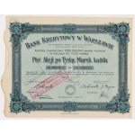 Bank Kredytowy w Warszawie, 5x 1.000 mkp 1922
