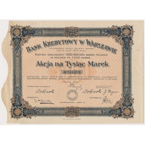 Bank Kredytowy w Warszawie, 1.000 mkp 1922