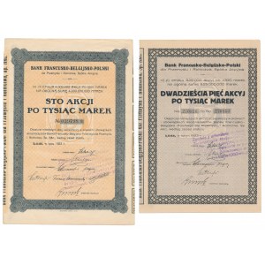 Bank Francusko-Belgijsko-Polski, Em.6-7, 25x i 100x 1.000 mk 1923 (2szt)