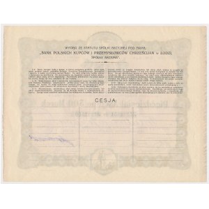 Bank Polskich Kupców i ..., Em.4, 50x 500 mkp 1922