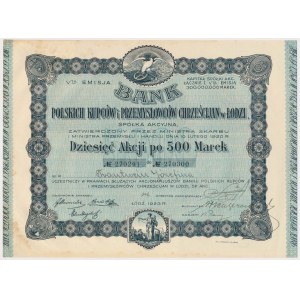 Bank Polskich Kupców i ..., Em.5, 10x 500 mkp 1923