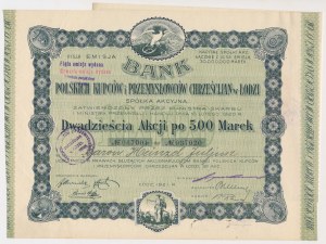 Bank of Polish Merchants and ..., Em.3, 20x 500 mkp 1921