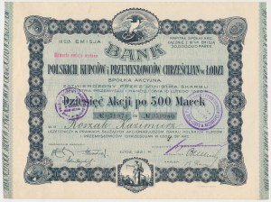 Bank of Polish Merchants and ..., Em.3, 10x 500 mkp 1921