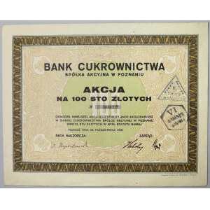 Bank Cukrownictwa w Poznaniu, 100 zł 1928