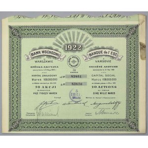 Bank Wschodni w Warszawie, Em.4, 10x 500 mkp 1922