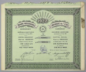 Eastern Bank in Warsaw, Em.4, 10x 500 mkp 1922