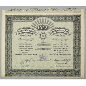 Bank Wschodni w Warszawie, Em.4, 25x 500 mkp 1922