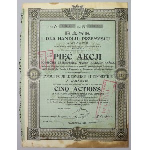Bank dla Handlu i Przemysłu, Em.8, 5x 540 mkp 1922