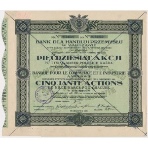 Banca per il Commercio e l'Industria, Em.11, 50x 1000 mkp 1923 - OKAZOWY