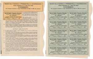 Banca per il Commercio e l'Industria, Em.13, 25 e 100 zloty 1928 (2 pz.)