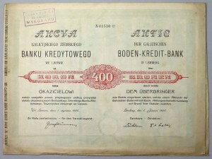 Banque de crédit foncier de Galicie à Lviv, 400 kr 1920