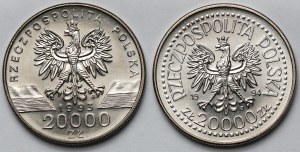 20.000 PLN 1993-1994 - set (2 pezzi)