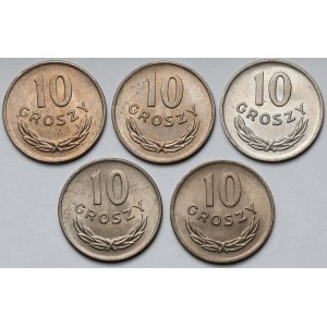 10 groszy 1949 CuNi - mennicze (5szt)