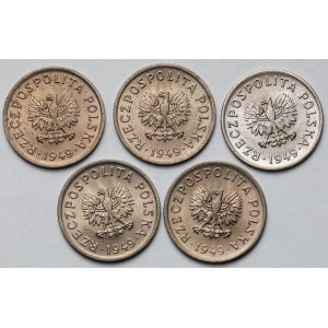 10 groszy 1949 CuNi - mennicze (5szt)