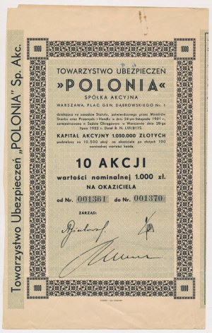 Poisťovňa POLONIA, 10x 100 mkp