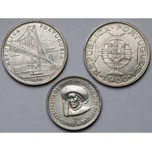 Portugalia, 5-20 escudos 1960-1966 - zestaw (3szt)