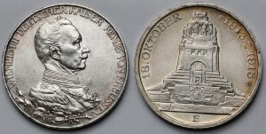 Německo, Prusko, 3 marky 1913 - sada (2ks)