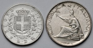 Italy, 2-500 lira 1863-1961 - set (2pcs)
