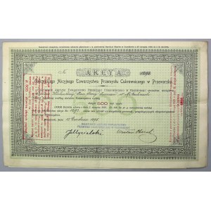 Galicyjsko Akc. Tow. Przemysłu Cukrowniczego w Przeworsku, 500 guldenów 1895