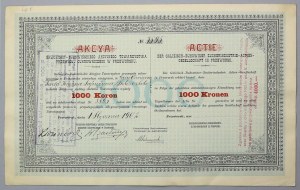 Galicyjsko-Bukowińskie Akc. Tow. Przemysłu Cukrowniczego in Przeworsk, 1.000 Kronen - leer