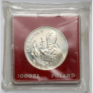 Próba SREBRO 1.000 złotych 1982 Jan Paweł II - zgrzewka