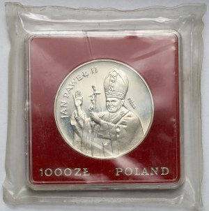 Próba SREBRO 1.000 złotych 1982 Jan Paweł II - zgrzewka