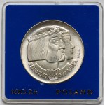 Próba SREBRO 100 złotych 1966 Mieszko i Dąbrówka - głowy