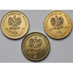 2 złote 1997-2000 - zestaw (3szt)
