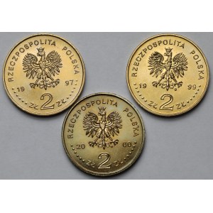 2 złote 1997-2000 - zestaw (3szt)