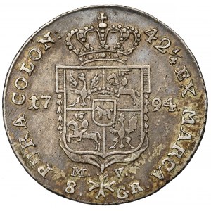 Poniatowski, Dwuzłotówka 1794 MV - 1/4