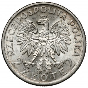 Głowa Kobiety 2 złote 1934