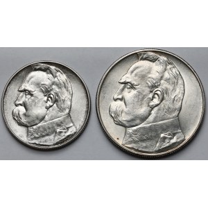Piłsudski 5 i 10 złotych 1936 - zestaw (2szt)