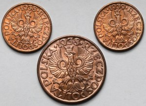 1-5 penny 1938-1939 - zecca (3 pz)