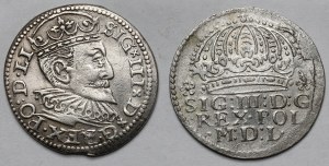 Sigismund III Vasa, Cracow 1610 penny and Riga 1595 trojak - set (2pcs)