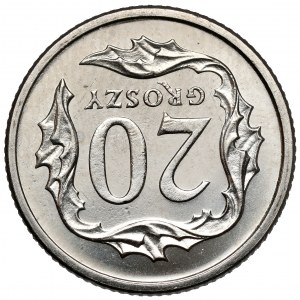 Vernichtung von 20 Pfennigen 2000 - Rückseite