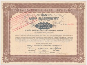 Poznan, PZK, Pledge letter $20 1933