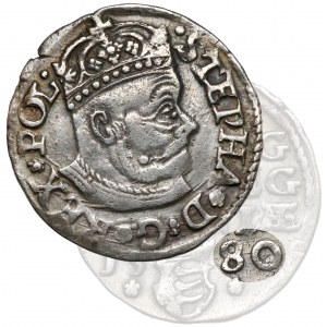 Stefan Batory, Trojak Olkusz 1580 - bez herbu podskarbiego - b.rzadki