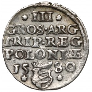 Stefan Batory, Trojak Olkusz 1580 - bez herbu podskarbiego - b.rzadki