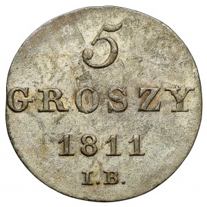 Księstwo Warszawskie, 5 groszy 1811 IB