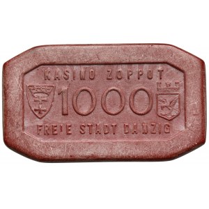 Wolne Miasto Gdańsk, Kasyno SOPOT (Zoppot) żeton - 1000 guldenów