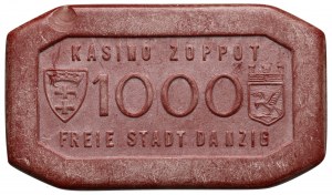 Freie Stadt Danzig, žetón SOPOT (Zoppot) - 1000 guldenov