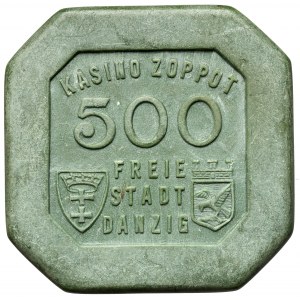Wolne Miasto Gdańsk, Kasyno SOPOT (Zoppot) żeton - 500 guldenów