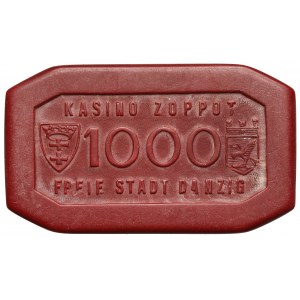 Wolne Miasto Gdańsk, Kasyno SOPOT (Zoppot) żeton - 1000 guldenów