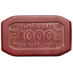 Wolne Miasto Gdańsk, Kasyno SOPOT (Zoppot) żeton - 1000 guldenów