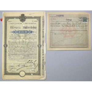 Lwów, 4% Poż. król. stoł. miasta, Obligacja 200 kr 1896