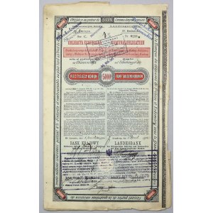 Lwów, Bank Krajowy Królestwa Galicyi..., Em. 4, Obligacja Komunalna 5.000 kr 1900